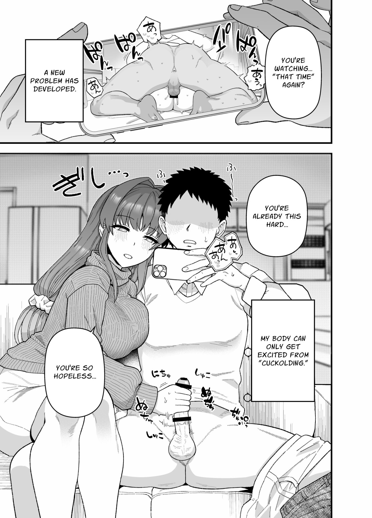 Hentai Manga Comic-Cuckold Trial: My girlfriend cheats on me for my sake-Read-46